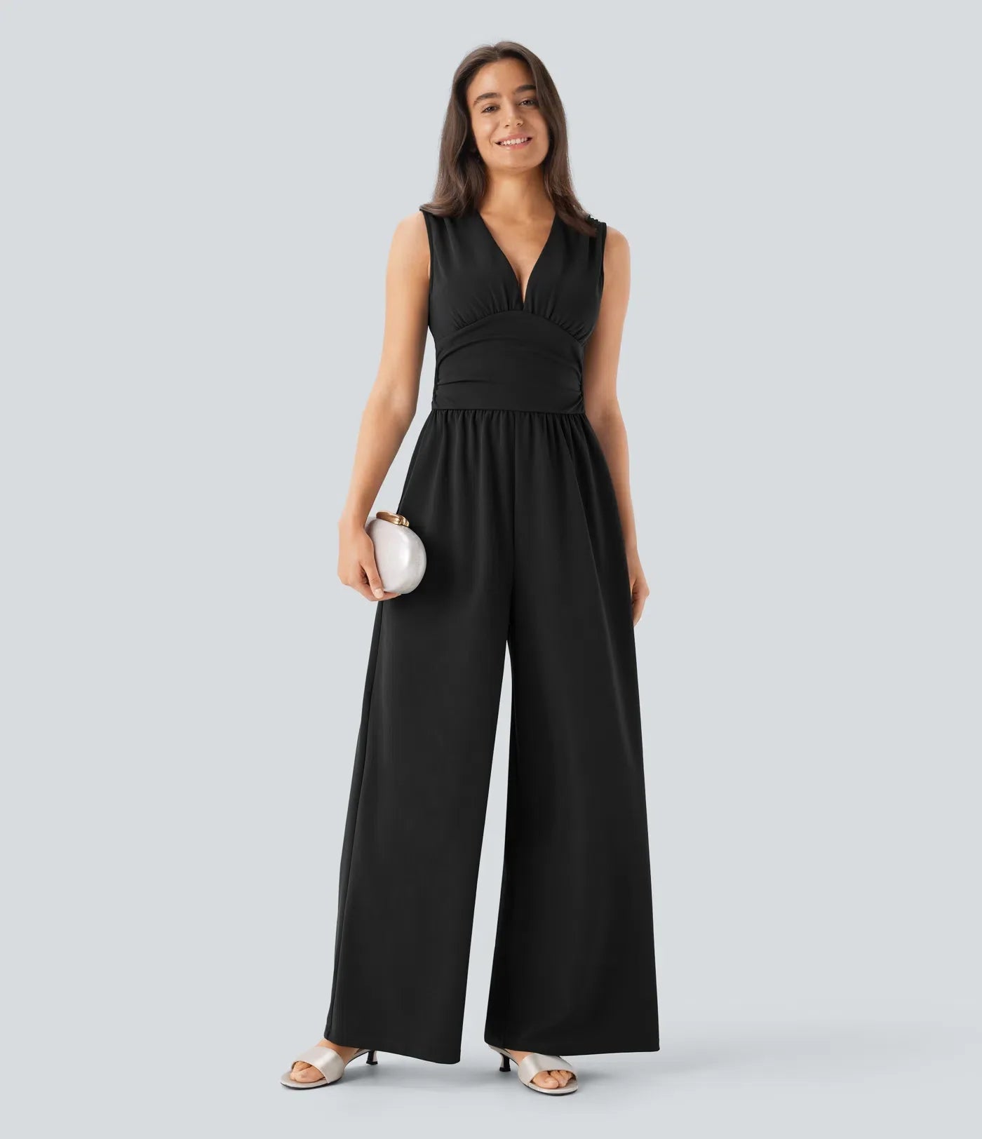 Black Wide-Leg Jumpsuit