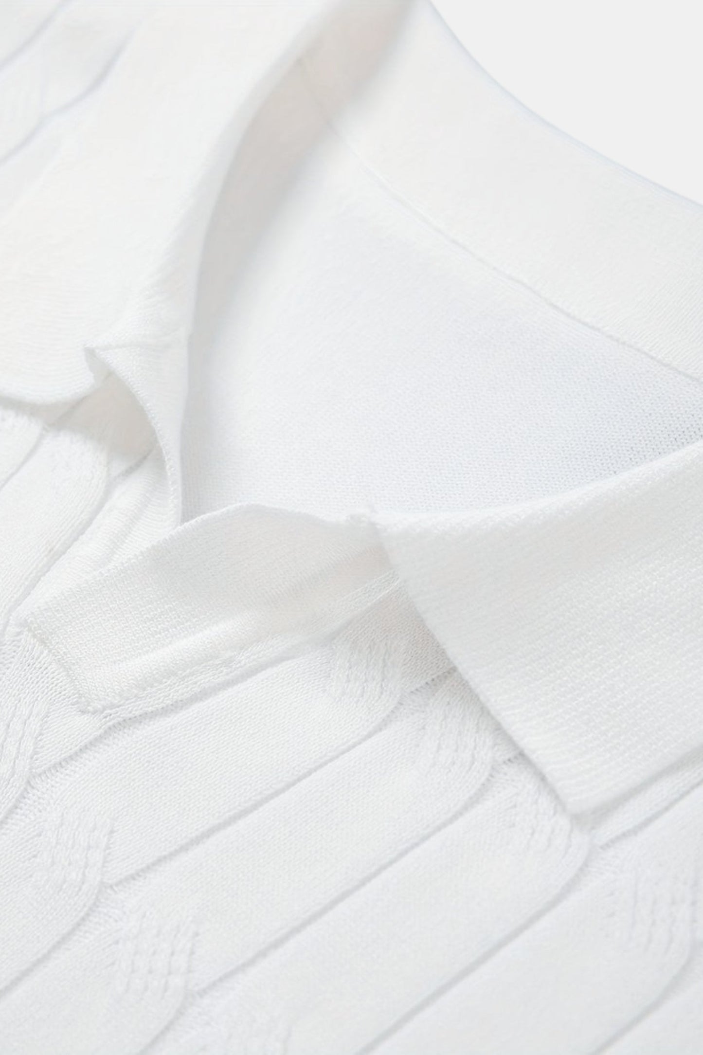 Premium V-hals gebreide polo