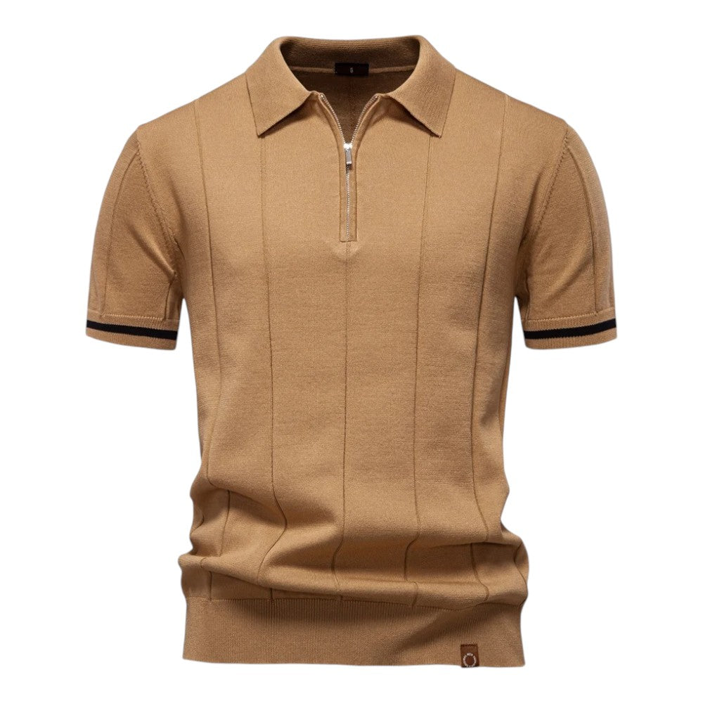 Polo met ritskraag