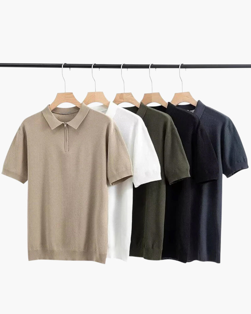 IBIZA Poloshirt mit Reißverschluss