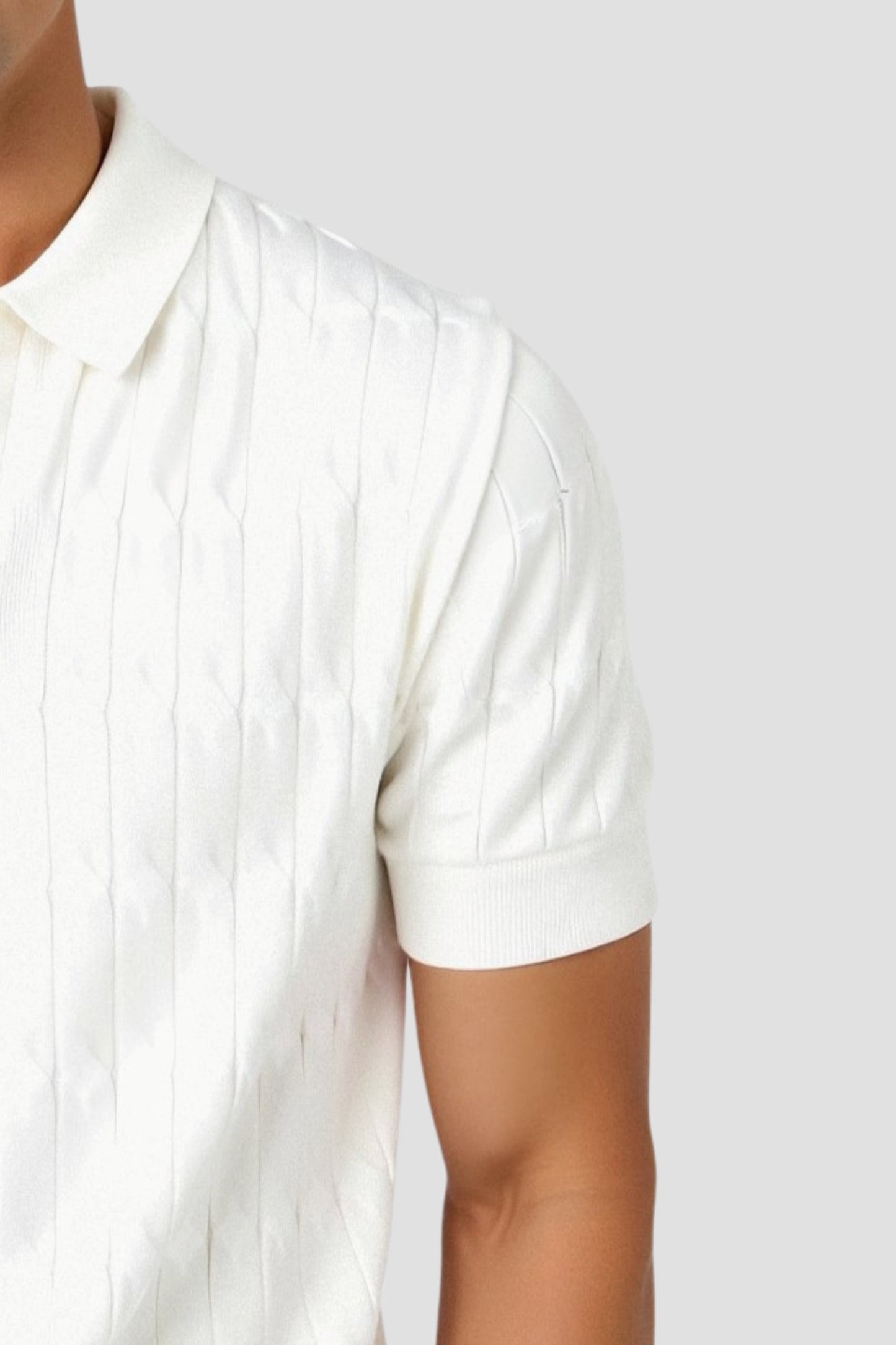 Premium V-hals gebreide polo
