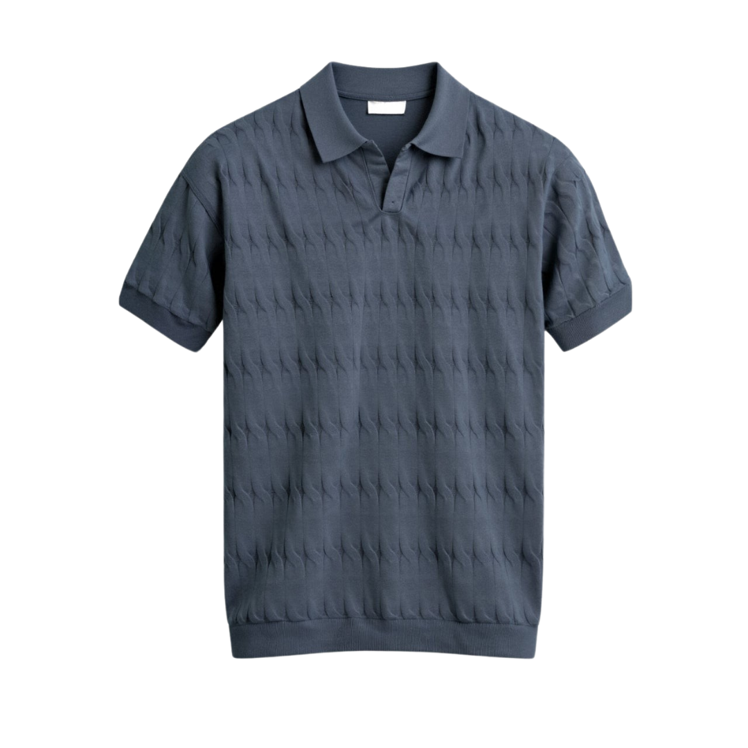 Premium V-hals gebreide polo