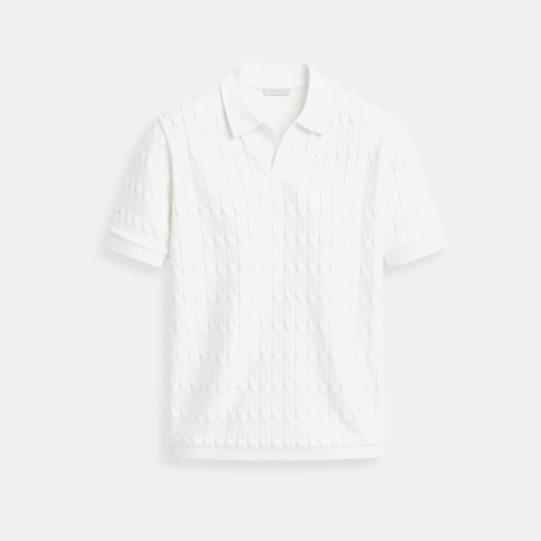 Premium V-hals gebreide polo