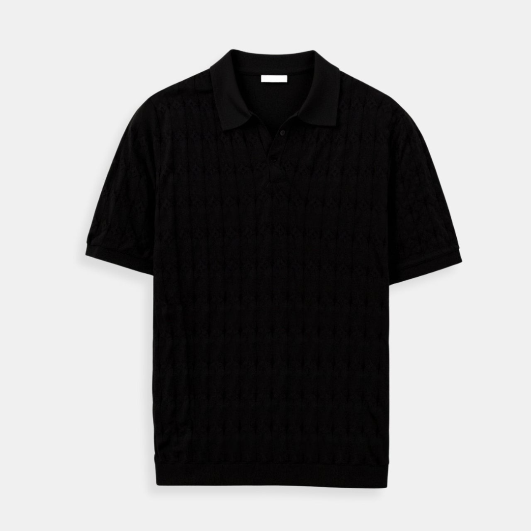 Premium V-hals gebreide polo
