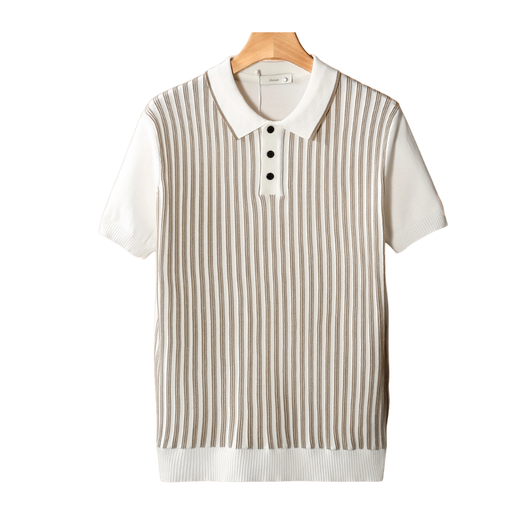 Poloshirt mit vertikalen Streifen