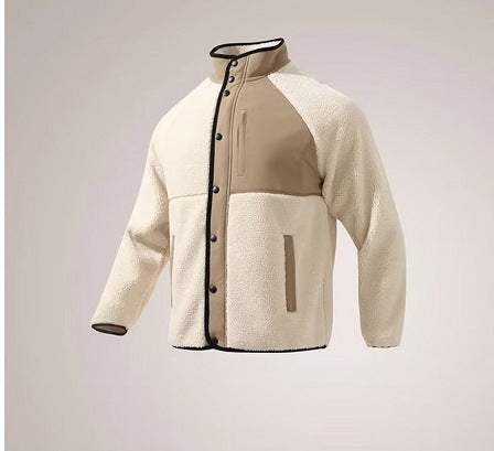 Zweifarbige Fleecejacke