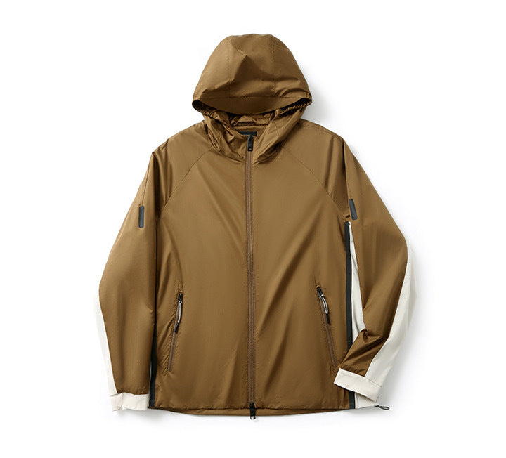 Modern Contrast Hooded Jacket