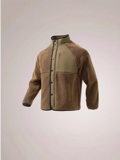 Zweifarbige Fleecejacke