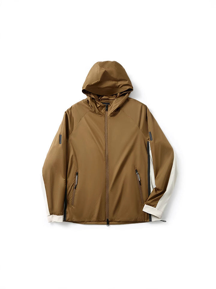 Modern Contrast Hooded Jacket