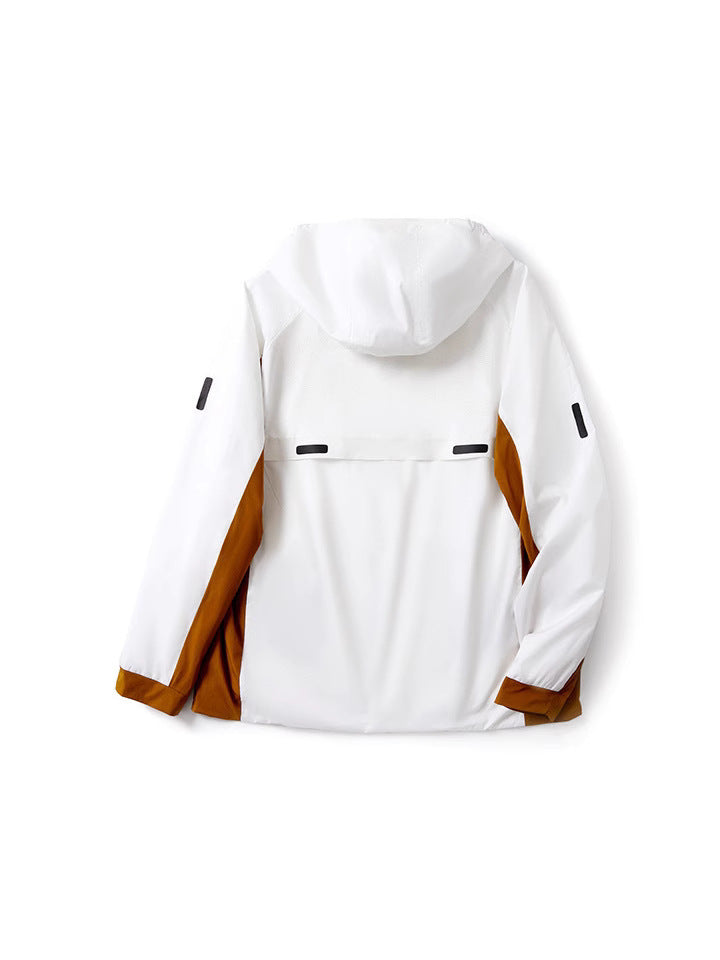 Modern Contrast Hooded Jacket