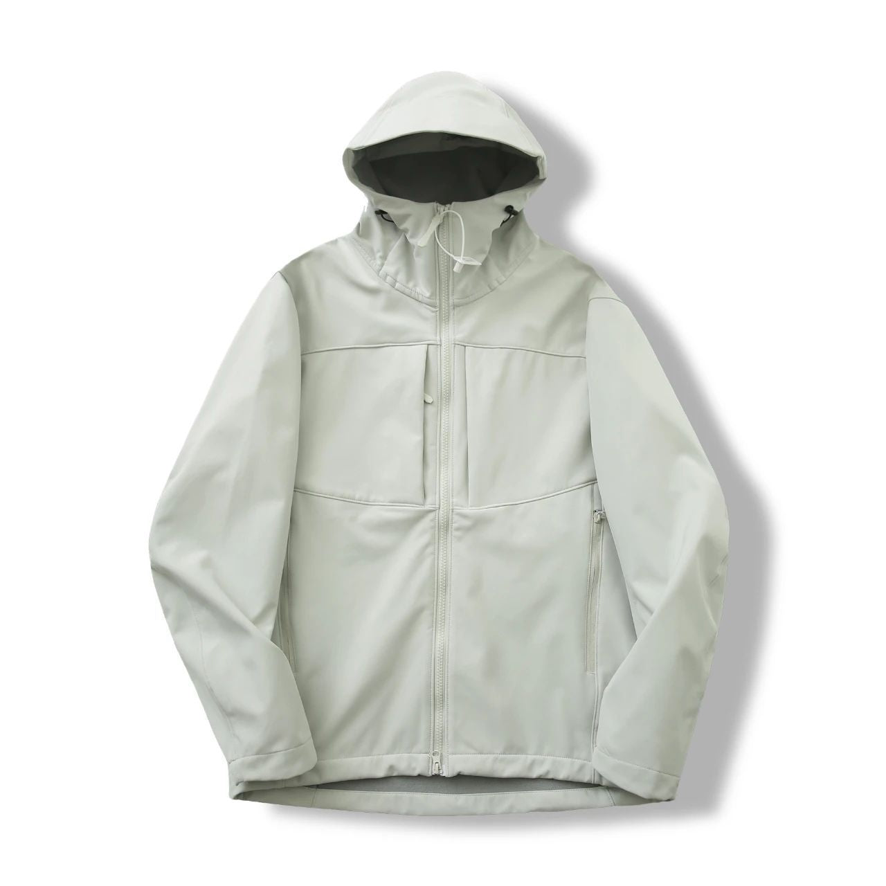 Minimalistische Kapuzenjacke mit Fleecefutter