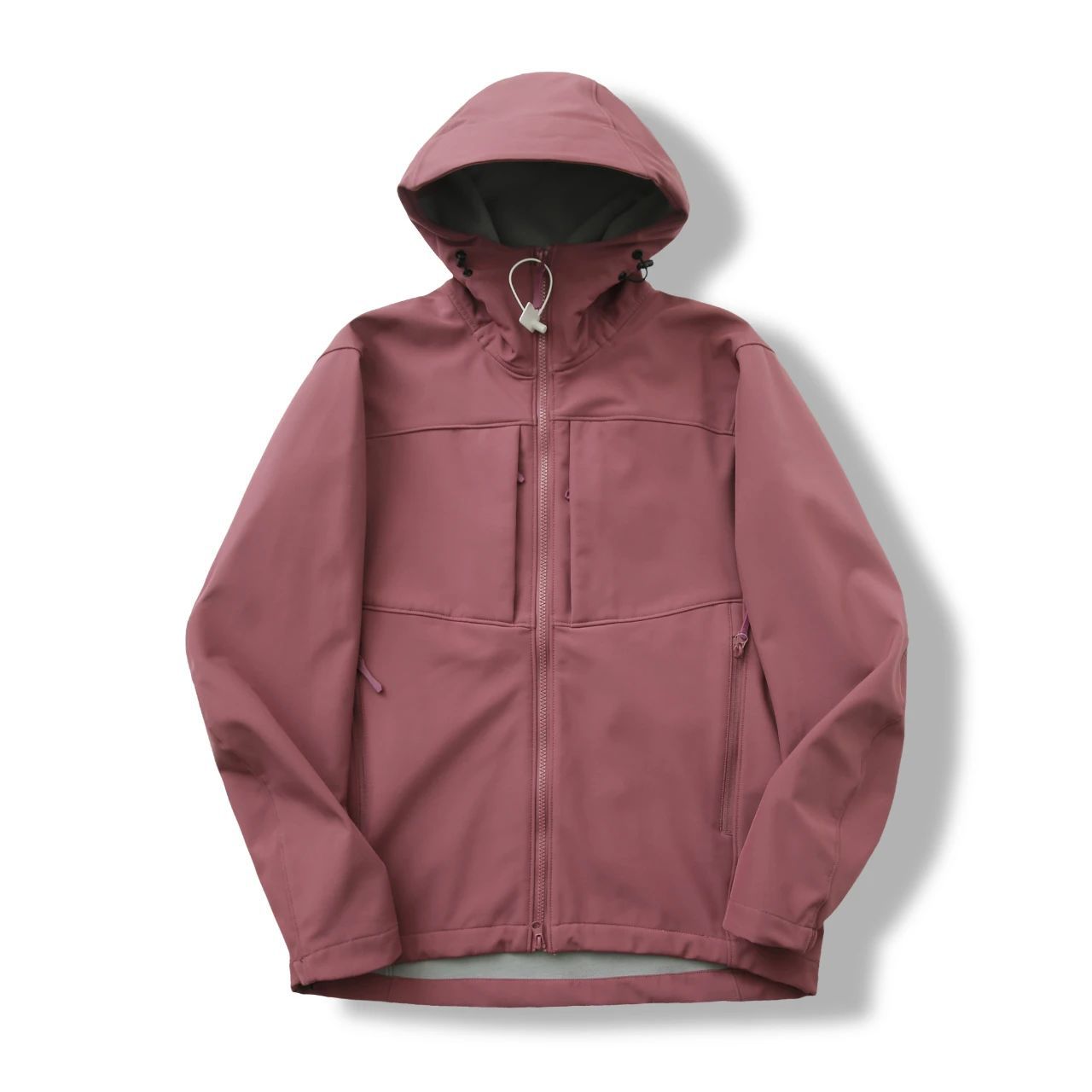 Minimalistische Kapuzenjacke mit Fleecefutter