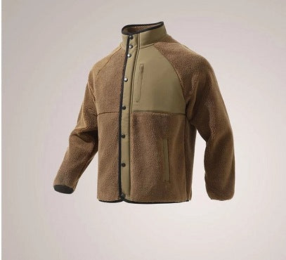 Zweifarbige Fleecejacke