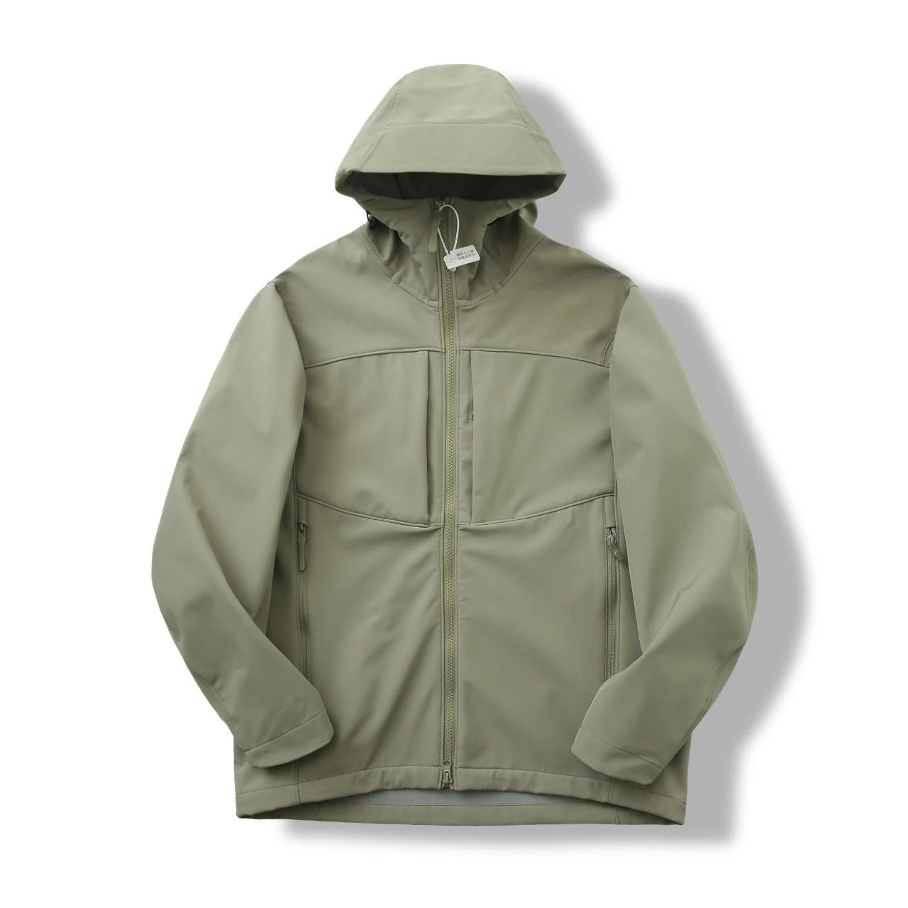Minimalistische Kapuzenjacke mit Fleecefutter