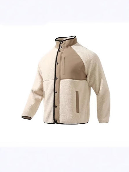 Zweifarbige Fleecejacke