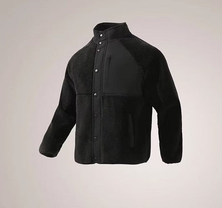 Zweifarbige Fleecejacke