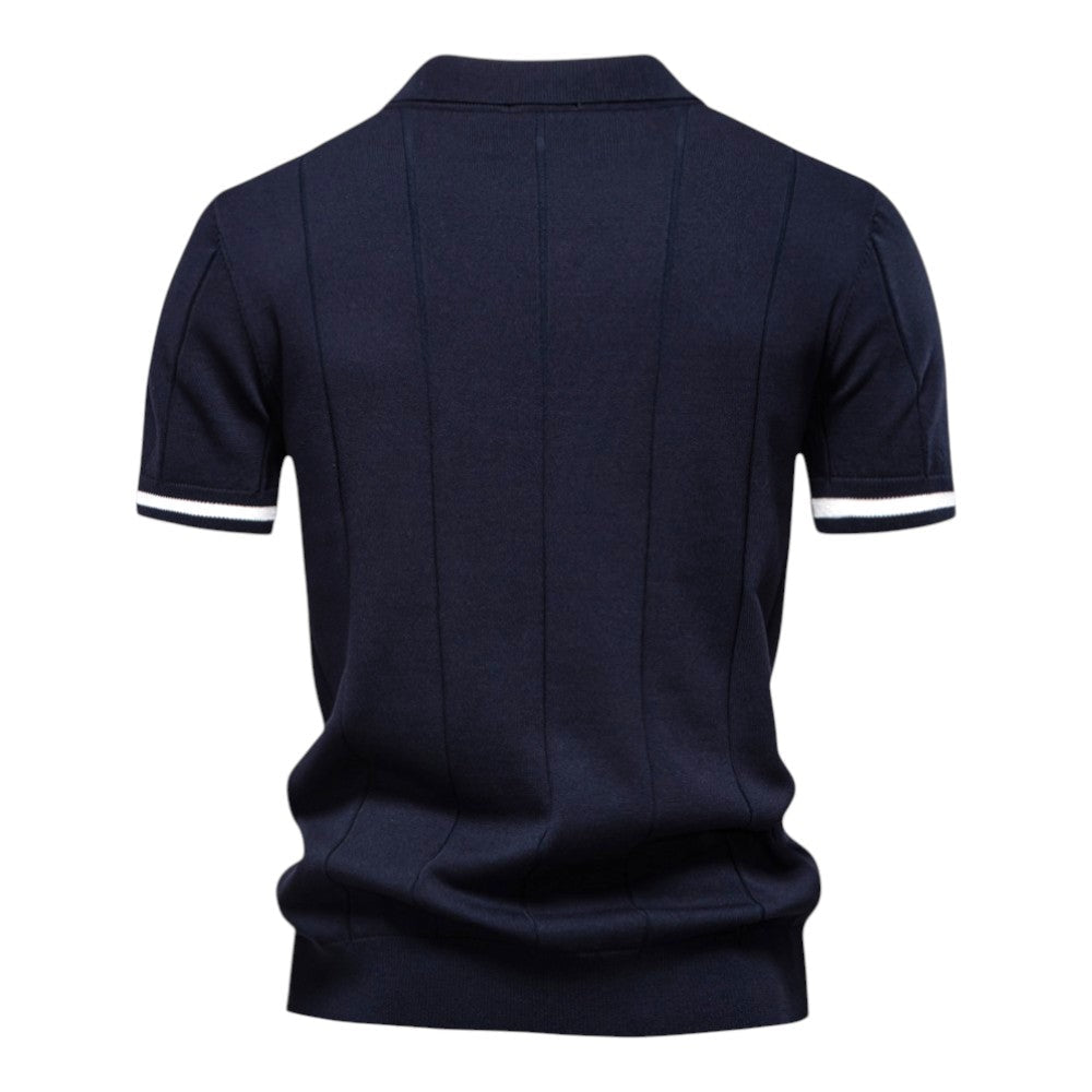 Polo met ritskraag