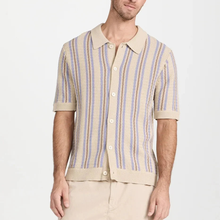 Retro Strick-Poloshirts