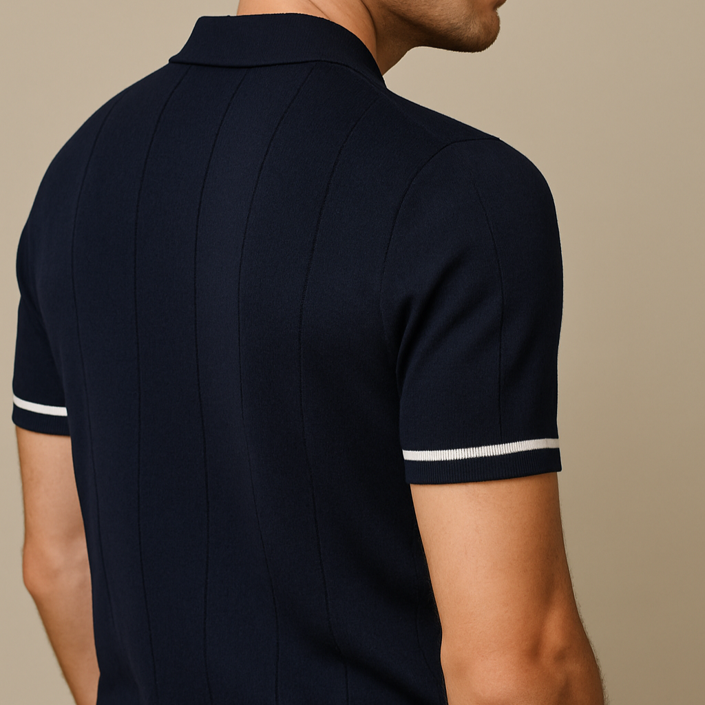 Polo met ritskraag