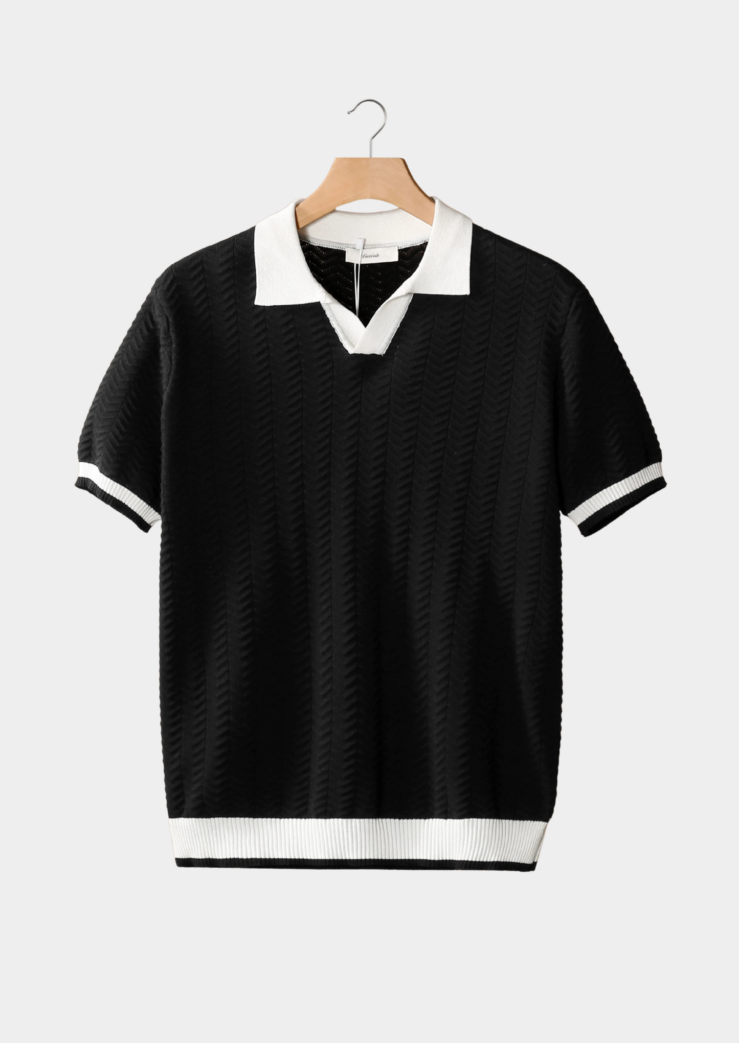 Poloshirt mit Kontraststruktur