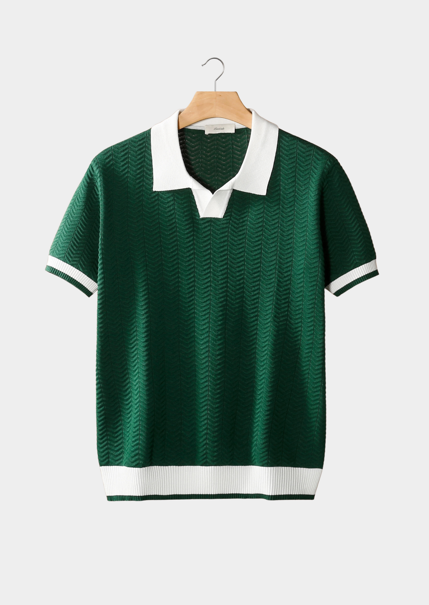 Poloshirt mit Kontraststruktur