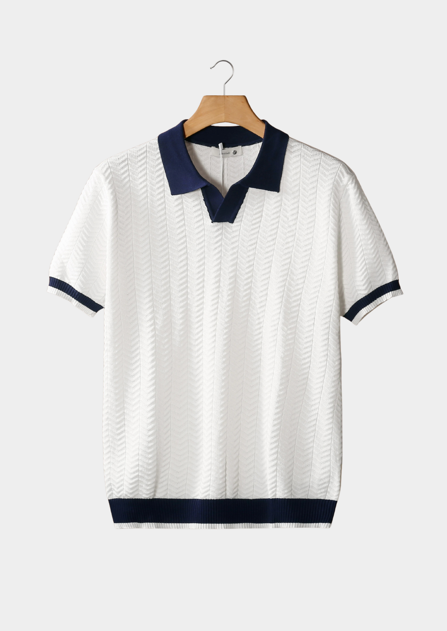 Poloshirt mit Kontraststruktur