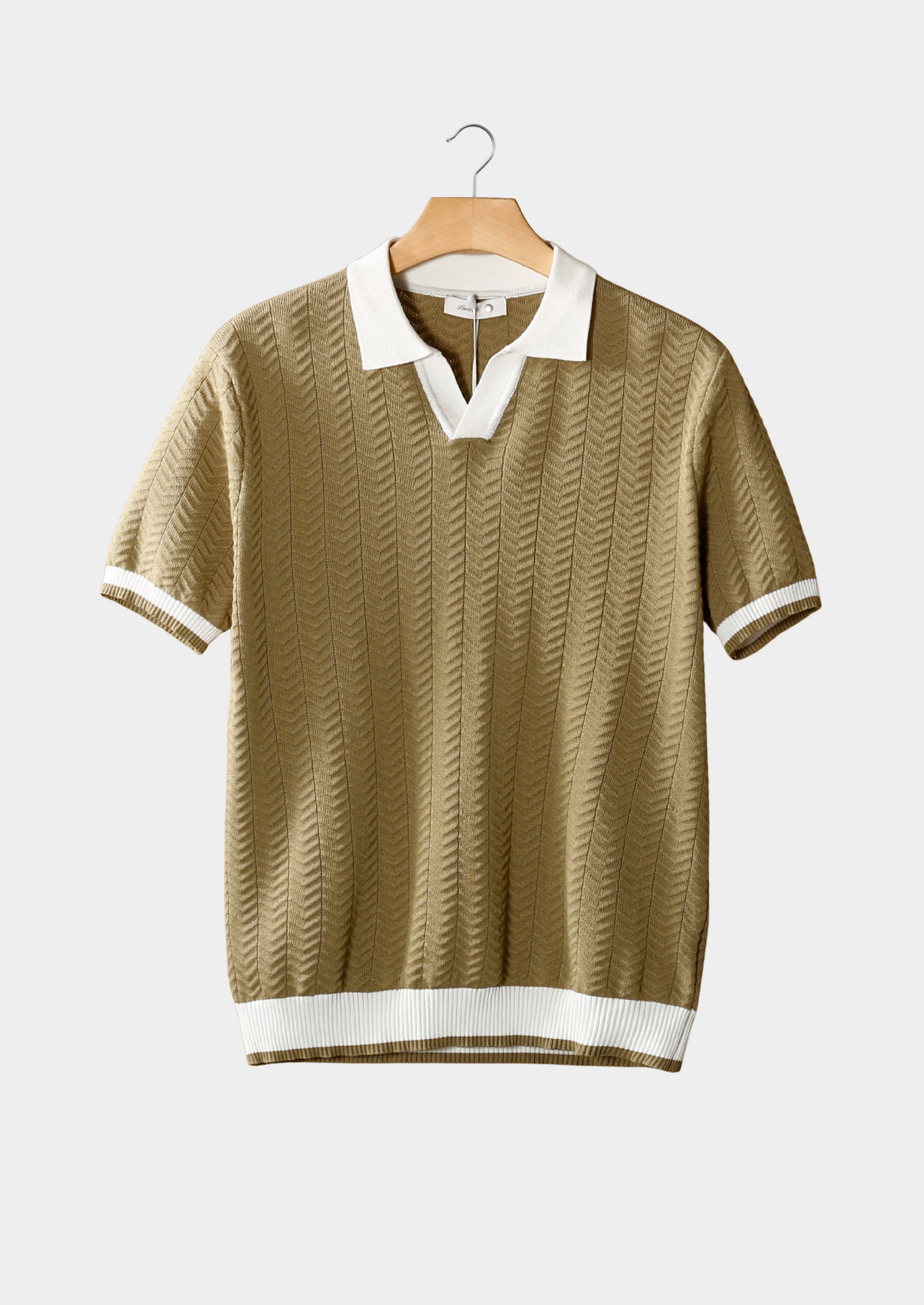 Poloshirt mit Kontraststruktur