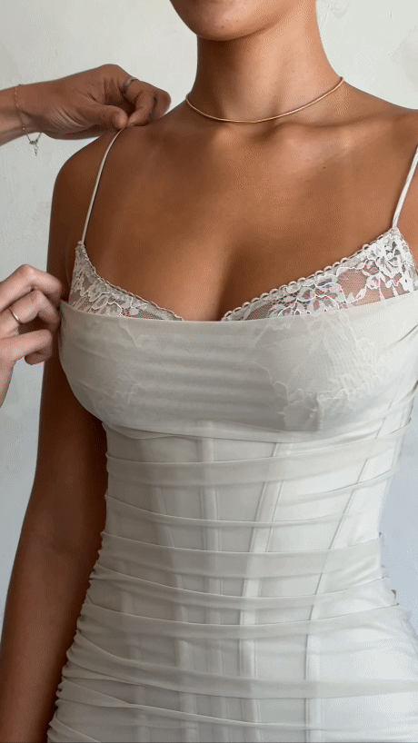 Mesh Bodycon Maxi Kleid