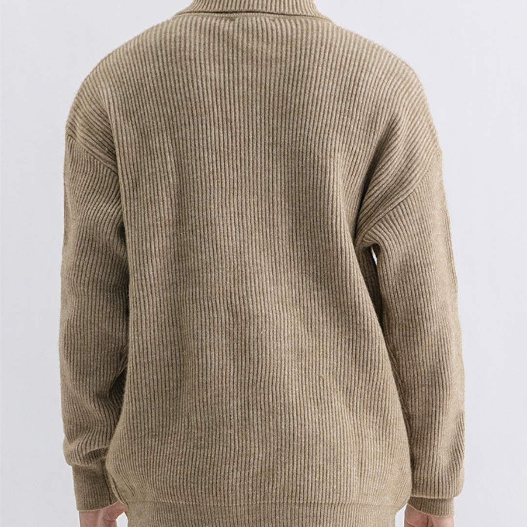 Ribbed Button Cardigan