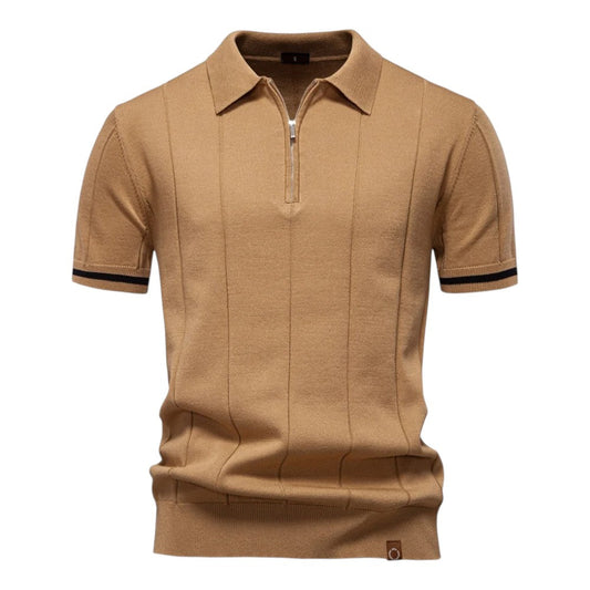 Polo met ritskraag