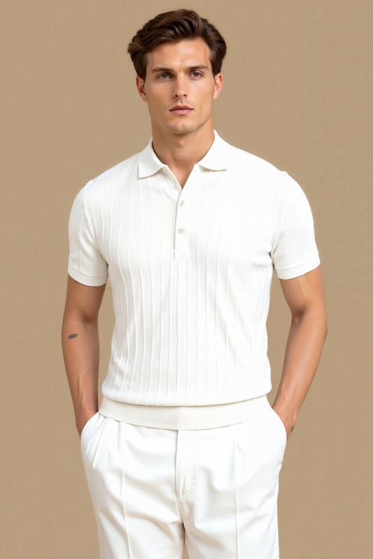 Poloshirt mit vertikalen Streifen 