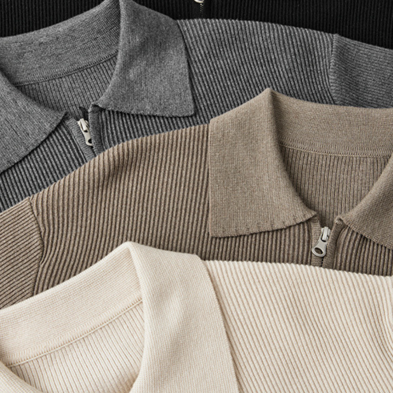  100% Premium Wolle Polo Veste