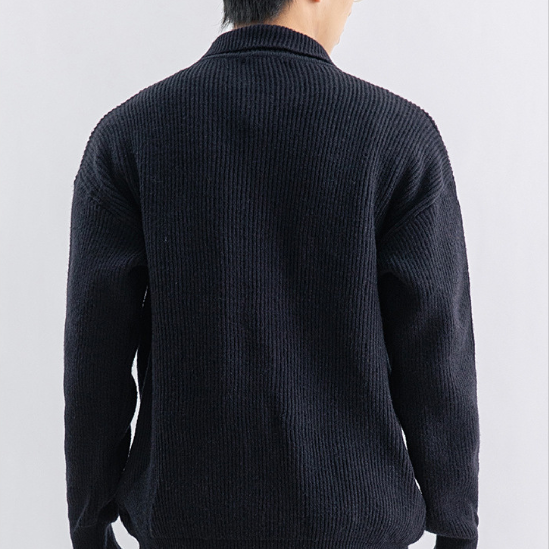 Ribbed Button Cardigan