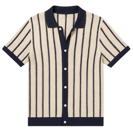 Retro Strick-Poloshirts