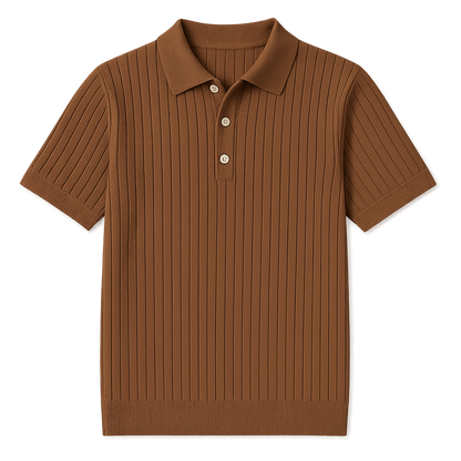Premium Polo Met Gebreide Textuur