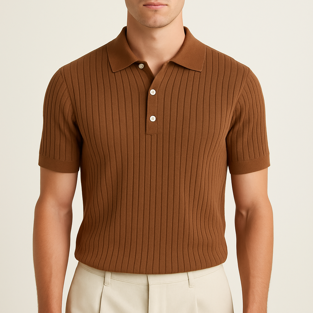 Premium Polo Met Gebreide Textuur