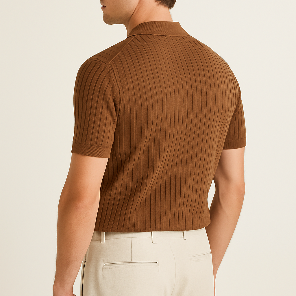 Premium Polo Met Gebreide Textuur