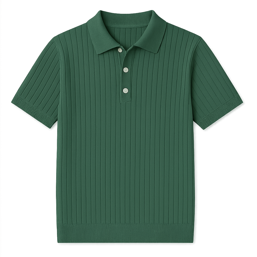 Premium Polo Met Gebreide Textuur