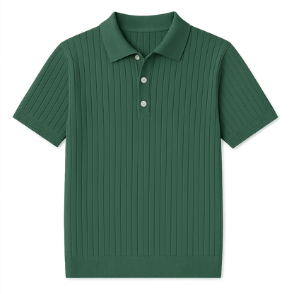 Premium Polo Met Gebreide Textuur