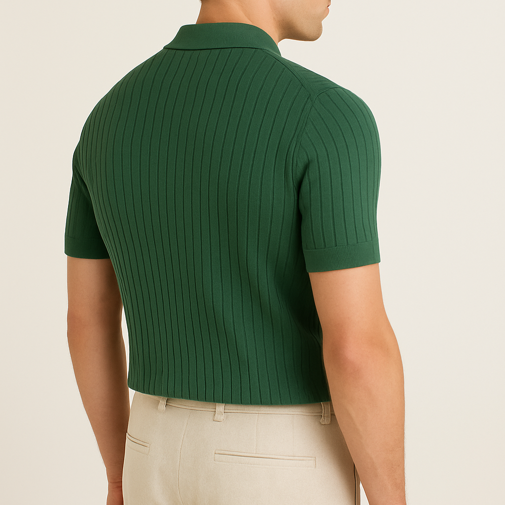 Premium Polo Met Gebreide Textuur