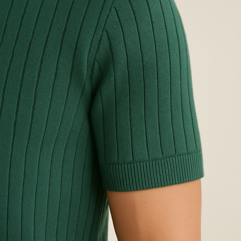 Premium Polo Met Gebreide Textuur