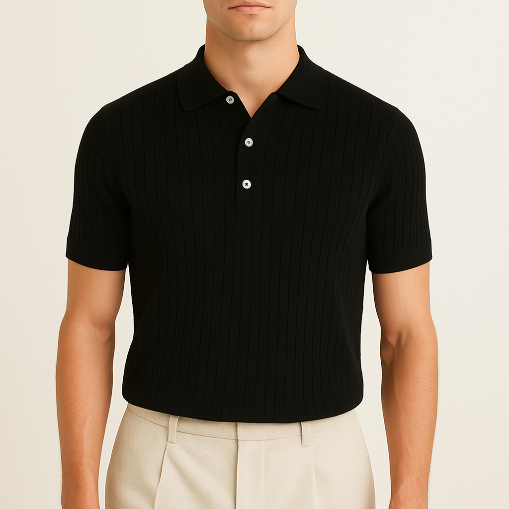 Premium Polo Met Gebreide Textuur