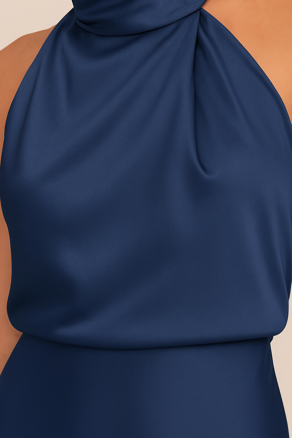 Zijden Drape-Neck Jurk