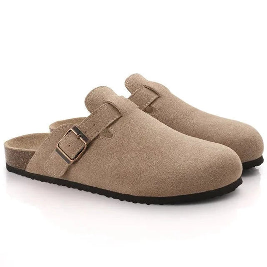 Minimalistische Wildleder-Clogs