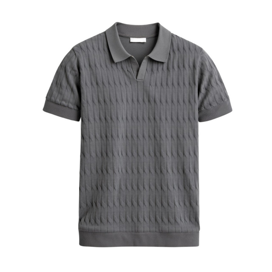 Premium V-hals gebreide polo