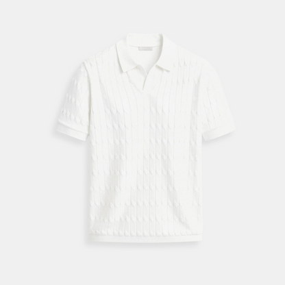 Premium V-hals gebreide polo