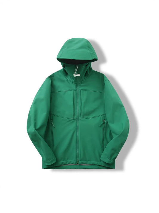 Minimalistische Kapuzenjacke mit Fleecefutter
