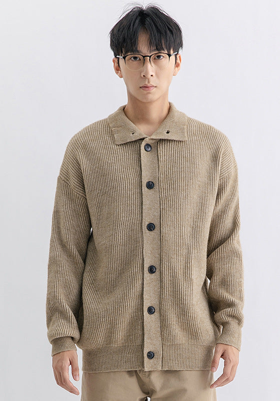 Ribbed Button Cardigan