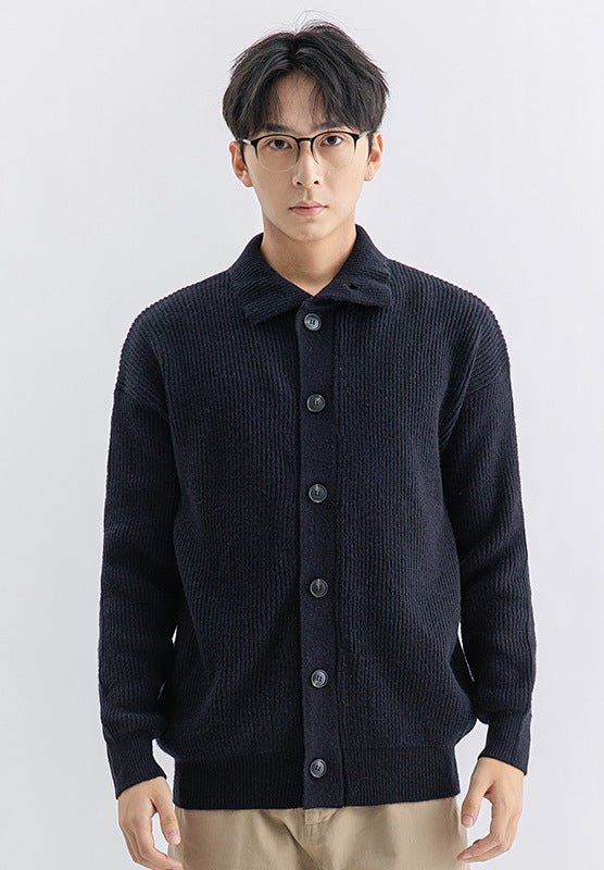 Ribbed Button Cardigan