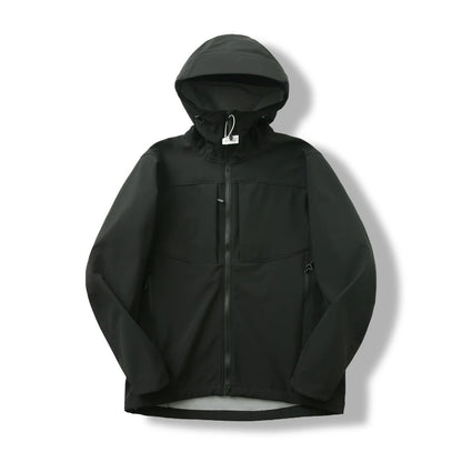 Minimalistische Kapuzenjacke mit Fleecefutter